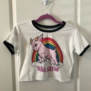 Rainbow Cropped Tee